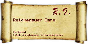 Reichenauer Imre névjegykártya